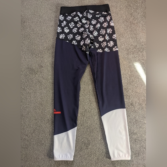 Stella McCartney Adidas leggings size small womens navy black white floral - Picture 8 of 10